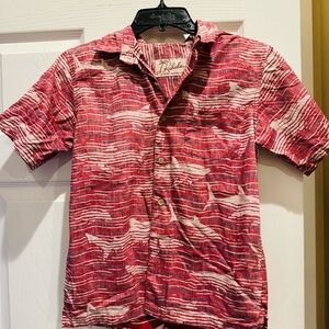 Kahala Boys Shark Print Aloha Shirt